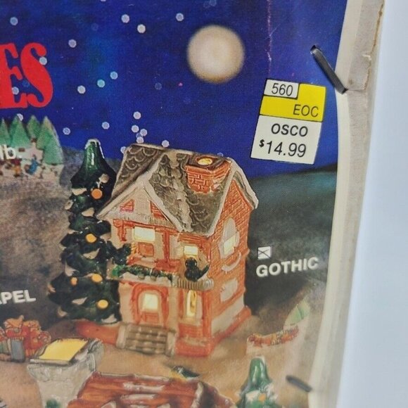 Vintage Christmas Village Gothic House Hand Painted Electric Christmas Tree Box - Picture 7 of 7